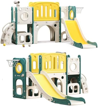 MOCUTEEN 8 in 1 Toddler Slide Playset