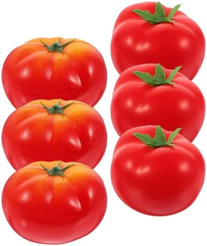 Homoyoyo 6pcs Realistic Fake Tomatoes for Home Kitchen Photography