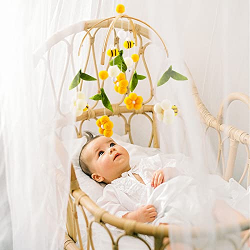 Oessuf Boho Baby Crib Mobile with Soft Sounds
