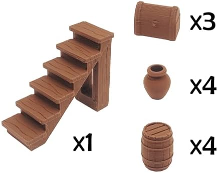 Dungeon Walls Modular DND Terrain Set - 48 Pieces 28mm Scale