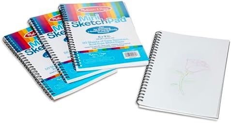 Melissa Doug Mini-Sketch Spiral-Bound Pad 4-Pack