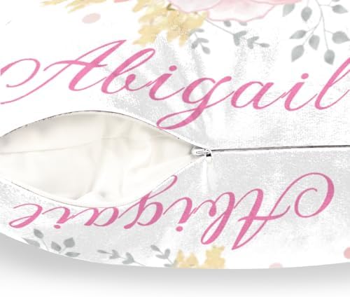Personalized Baby Name Pillow Cover Silver Princess Crown