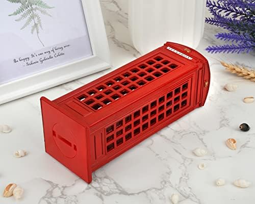 DS DISTINCTIVE STYLE Retro British Telephone Booth Coin Bank