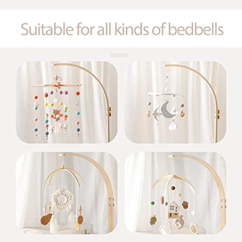 Wooden Crib Mobile Arm with Curved Design