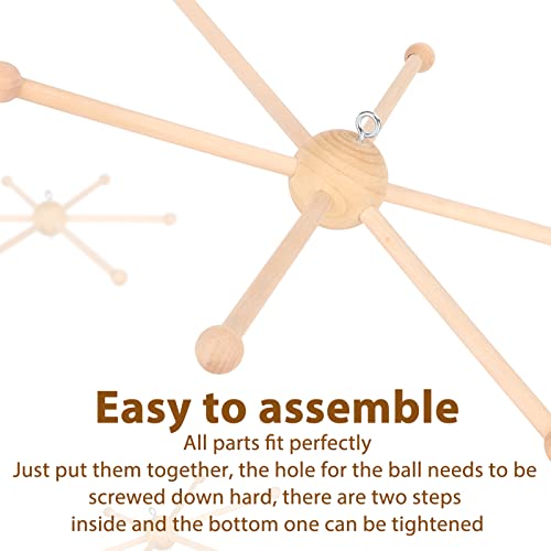 Wooden Mobile Frame Kit for Baby Crib and Wind Chimes