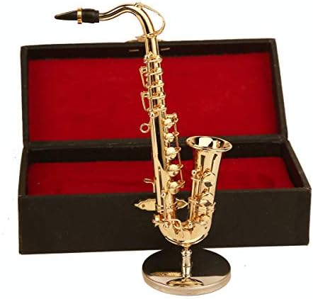 Miniature Saxophone Brass Decor Figurine