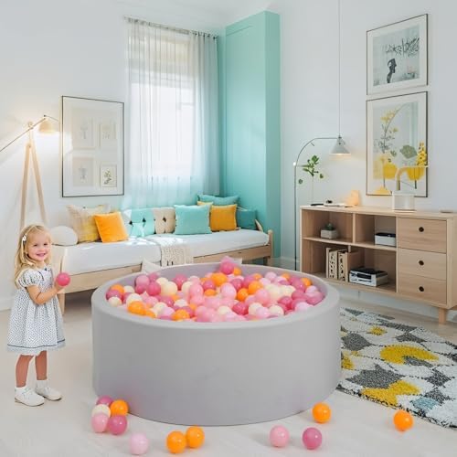 GOGOSO 50PCS Soft Pastel Ball Pit Balls BPA-Free Non-Toxic