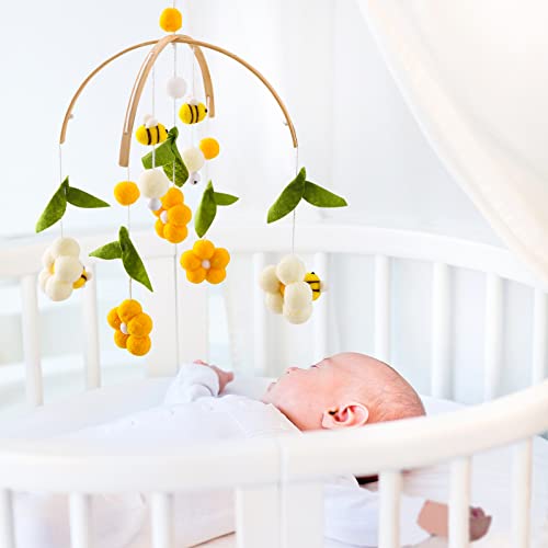 Oessuf Boho Baby Crib Mobile with Soft Sounds