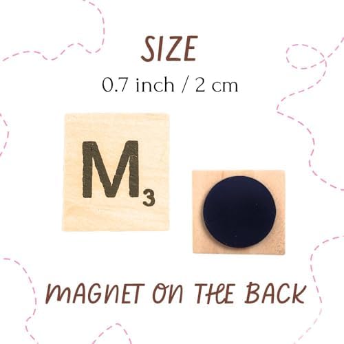YJ Premiums 100 Piece Wooden Magnetic Letters