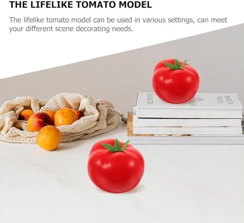 Homoyoyo 6pcs Realistic Fake Tomatoes for Home Kitchen Photography
