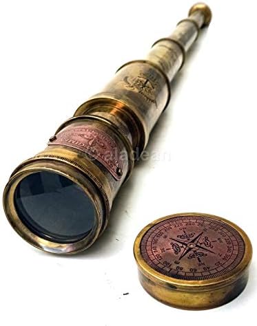 Scout Regiment Brass Telescope 19 Inch Spyglass for Kids and Adults