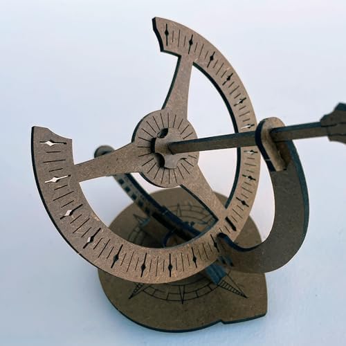 ABONG Wooden Sundial Kit - Equatorial Sundial