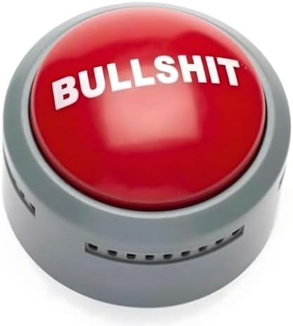 Bullshit Button with Sound and Light - Gag Gift for Friends and Family