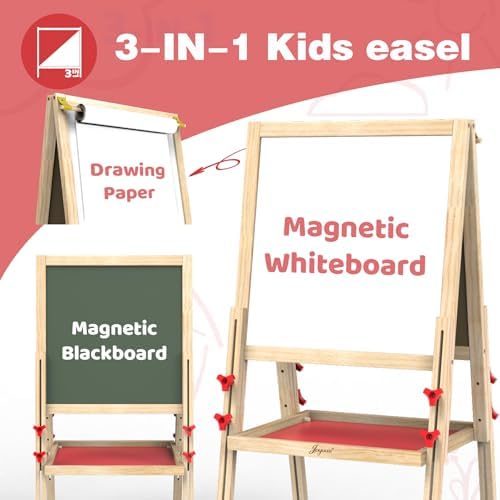 JOYOOSS Adjustable Art Easel for Kids 4-8 Years
