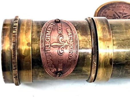 Scout Regiment Brass Telescope 19 Inch Spyglass for Kids and Adults