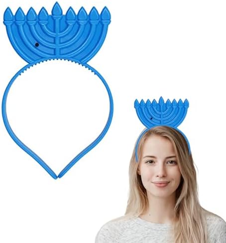 The Dreidel Company Hanukkah Headband - Flashing Light Up Glows