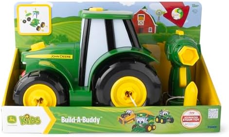 John Deere Tractor Toy and Drill Take Apart Set for Toddlers