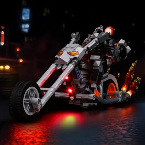 LED Lighting for LEGO Ghost Rider Mech Bike 76245