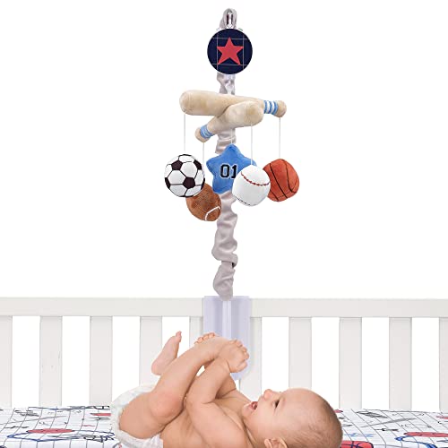 Lambs Ivy Baby Sports Musical Crib Mobile - Gray