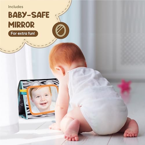 Tummy Time Mirror Book for Babies 0-12 Months