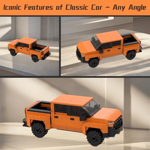 Speed Champions Building Blocks - Classic Orange Pickup Truck Kit 445PCS