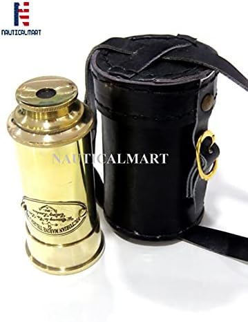 Victorian Brass Telescope with Case Nautical Spyglass