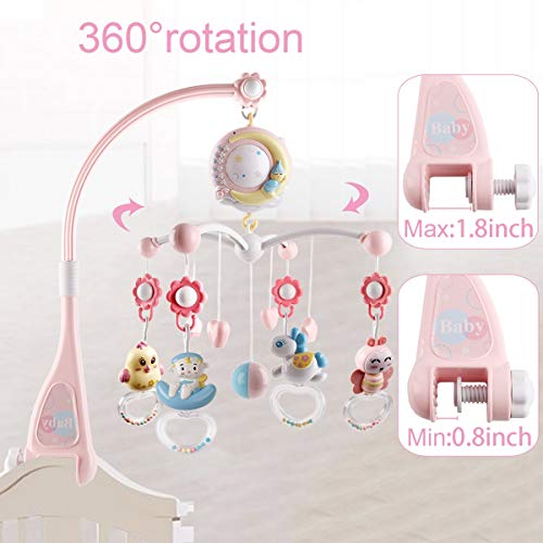 BOBXIN Musical Crib Mobile with Projector and Night Light