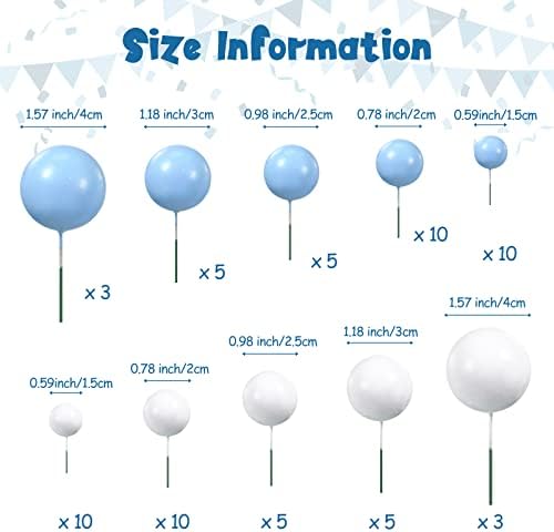 Jetec 66 Pcs Mini Balloon Sticks Cake Decorations