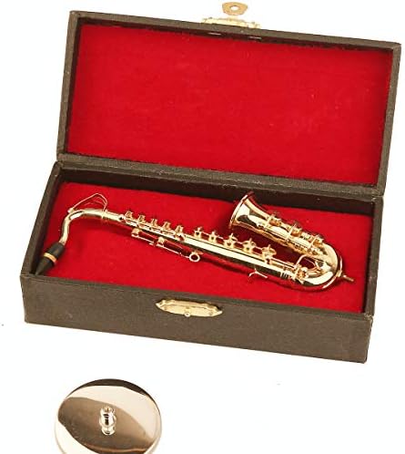 Miniature Saxophone Brass Decor Figurine