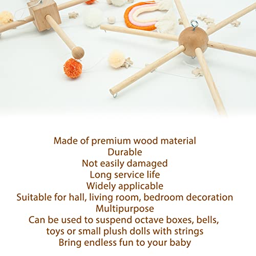 Wooden Mobile Frame Kit for Baby Crib and Wind Chimes