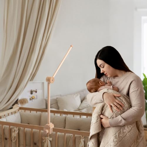Nicemer Wooden Crib Mobile Arm 31 Inches 3D Adjustable