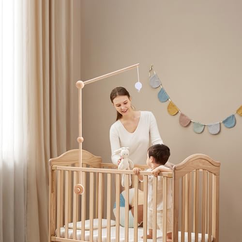 WIOSOUL Baby Crib Mobile Arm Holder with Music Box