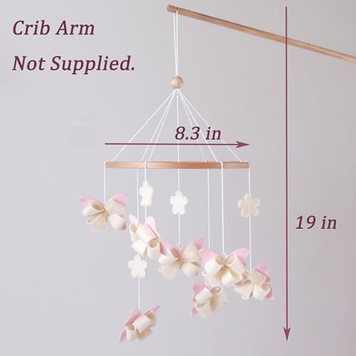 Goukurlsma Butterfly Crib Mobile for Girls