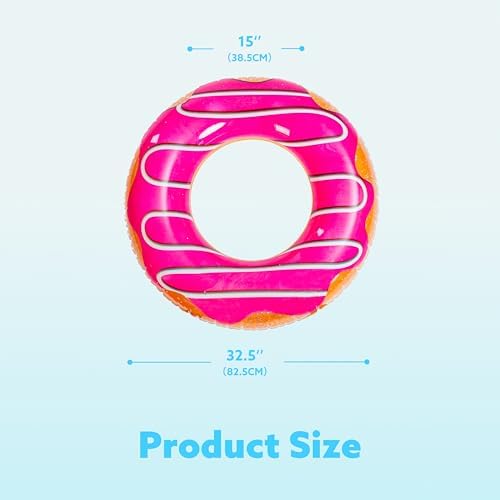 JOYIN Donut Pool Float with Glitters 3 Pack