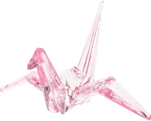 Acrylic Origami Crane Decor Sculpture Figurine