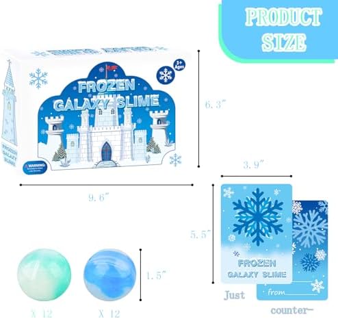 24 Pack Frozen Slime Party Favors for Kids