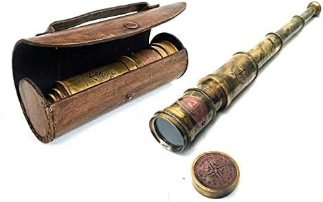 Scout Regiment Brass Telescope 19 Inch Spyglass for Kids and Adults