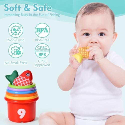 Montessori Fishing Toy Set for 1-3 Year Olds