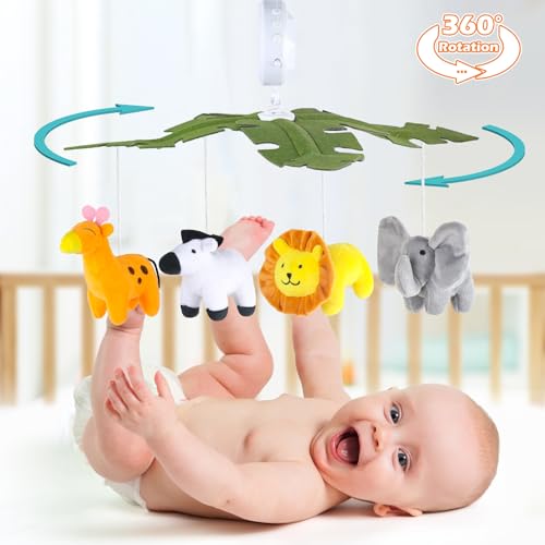 Baby Crib Mobile with Music Lights and Remote Control 1