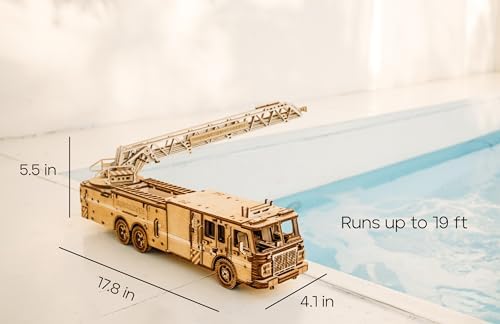 Wood Trick Rescue Firetruck 3D Wooden Puzzle Kit