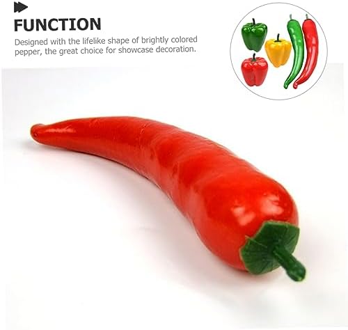 Ciieeo Realistic Fake Pepper Play Food Set