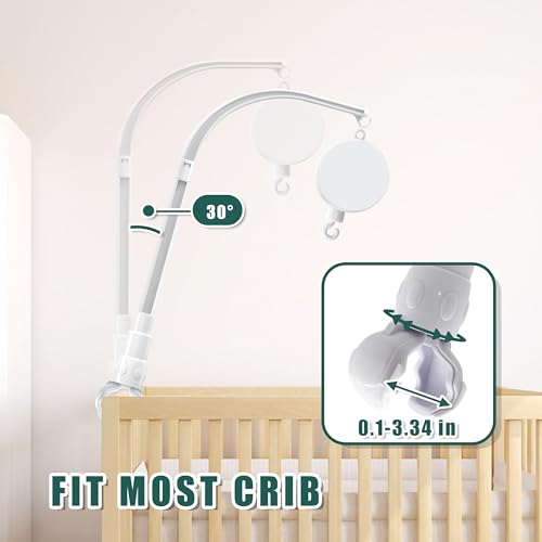 23 Inches Adjustable Baby Crib Mobile Arm
