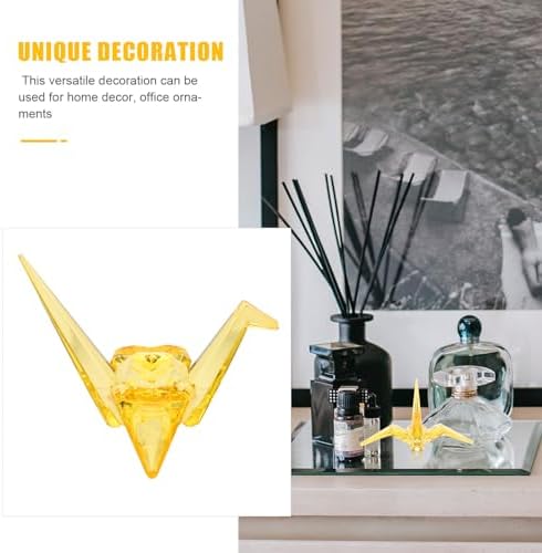 Crystal Origami Crane Model Transparent Paper Crane Decoration
