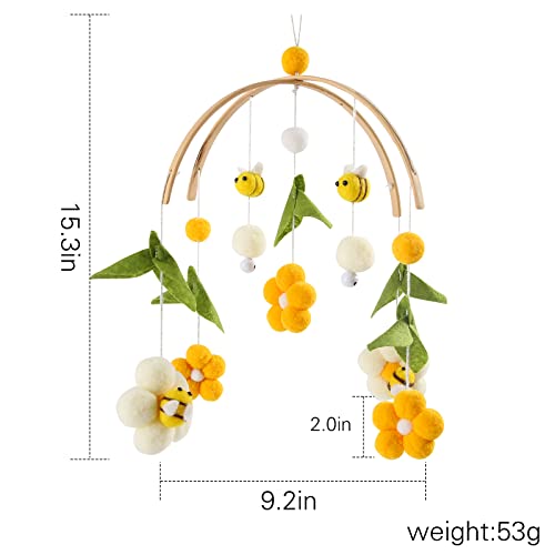 Oessuf Boho Baby Crib Mobile with Soft Sounds