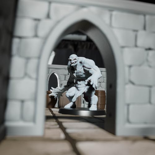 Dungeon Walls Modular DND Terrain Set - 48 Pieces 28mm Scale