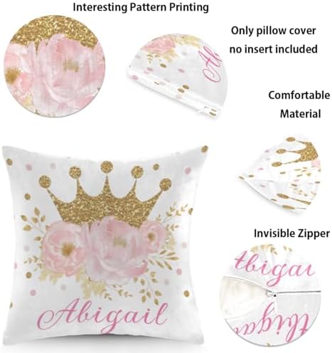 Personalized Baby Name Pillow Cover for Boy or Girl