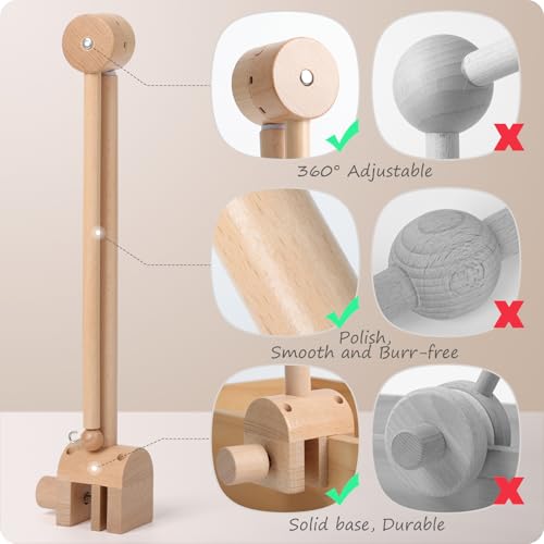 Nicemer Wooden Crib Mobile Arm 31 Inches 3D Adjustable
