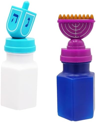 The Dreidel Company Hanukkah Neon Bubble Maker Pack of 12