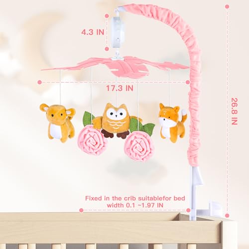 Baby Crib Mobile with Music Lights and Remote Control