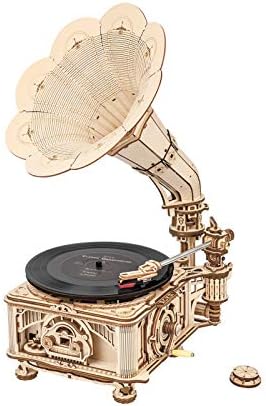 RoWood 3D Wooden Gramophone Puzzle Record Player